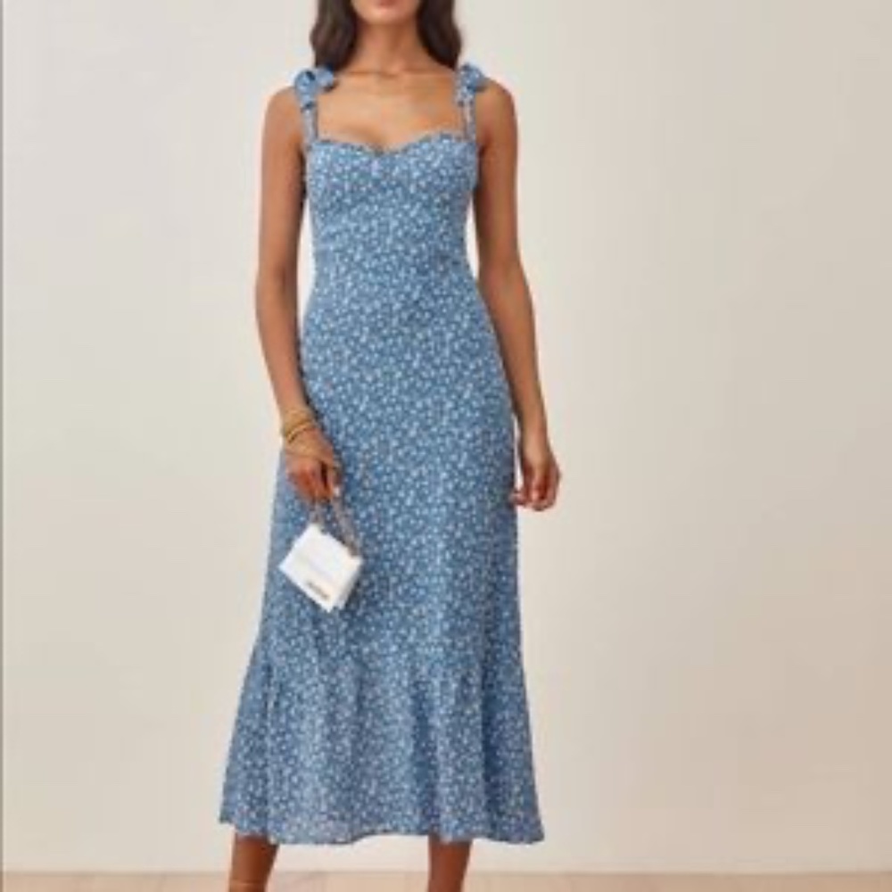 Reformation Nikita Midi Dress in Marie, Size 6